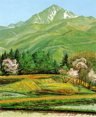 一枚の繪 －－四方に聳ゆる山々－ 第33回 向山僚一 油絵展